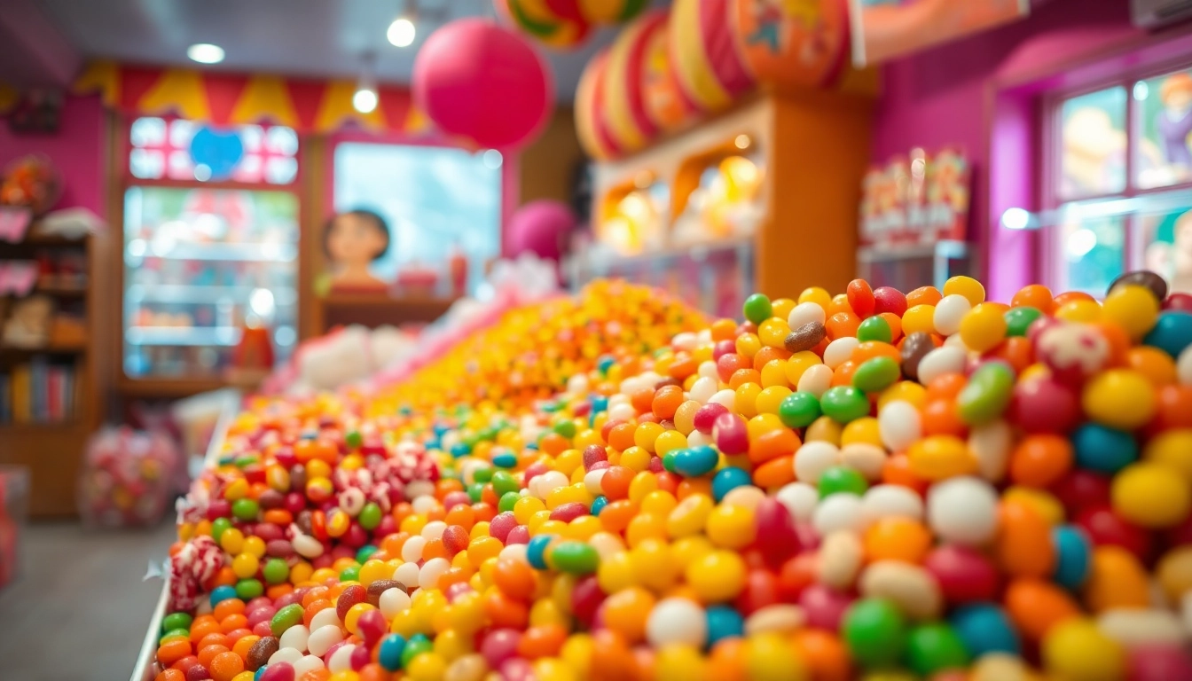 Candy store near me offering a delightful array of colorful candies and treats.