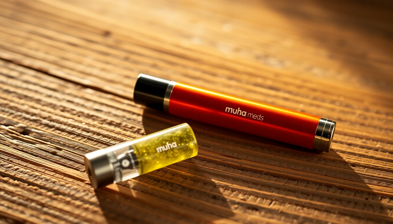 Experience Muha Meds 2g live resin, highlighted by its elegant design and vibrant colors.