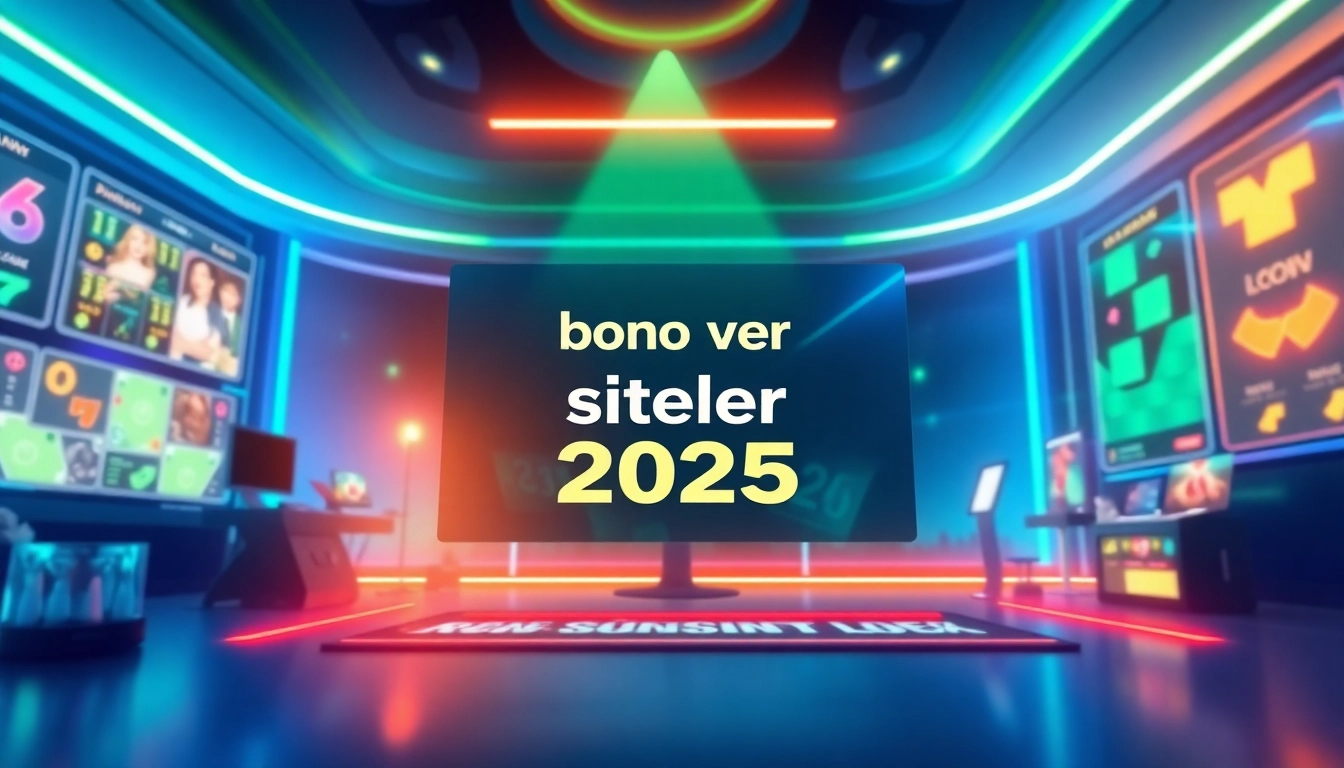 Engaging visual of online gambling experiences with bonus veren siteler 2025 prominently featured.