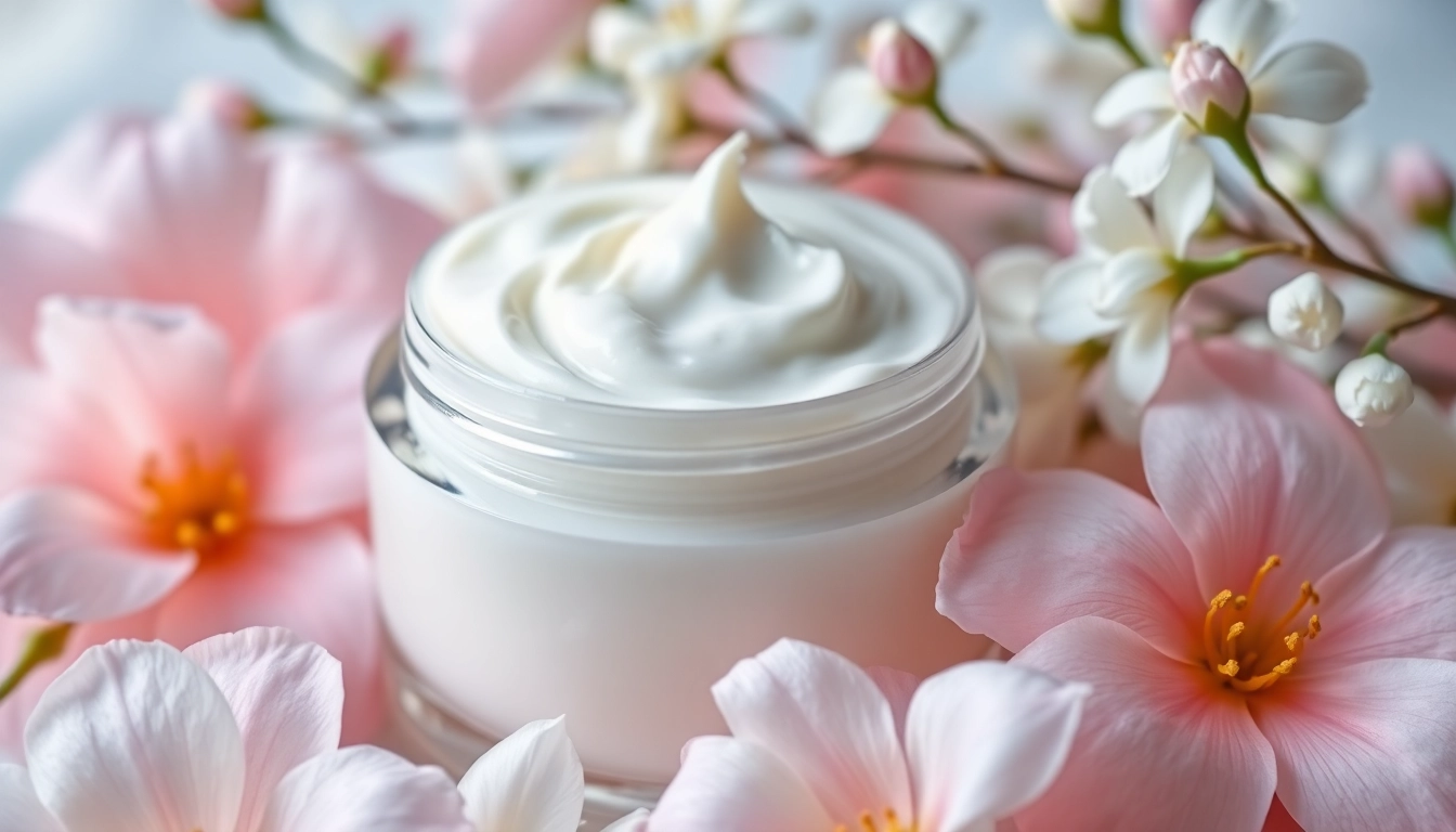 Apply nourishing hand cream Wholesale from a high-quality jar with elegant floral accents.