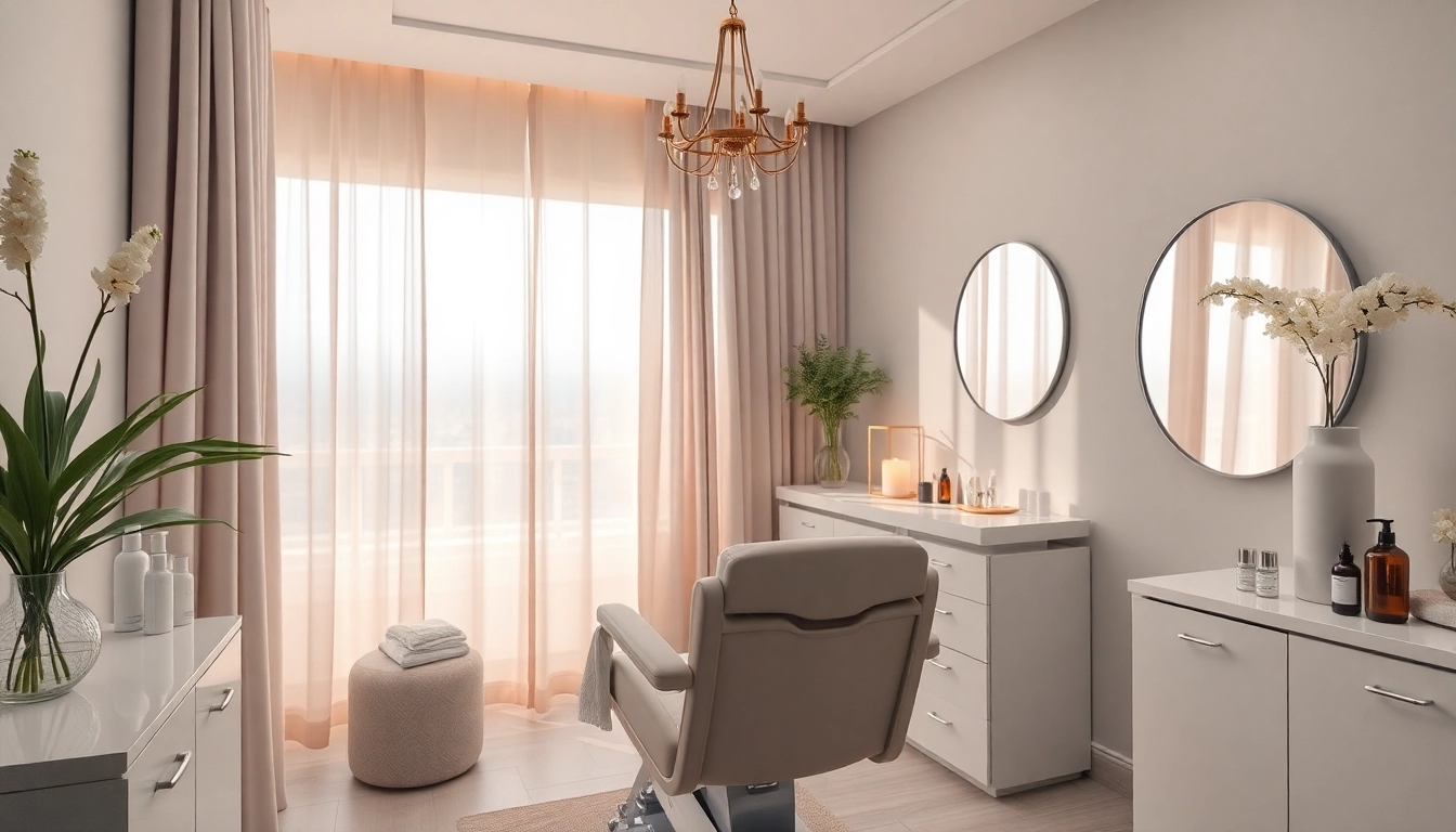 Experience Faltenbehandlung Zürich in a tranquil beauty treatment room with elegant decor.