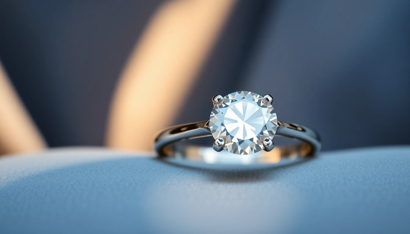 Admire the exquisite beauty of a 2 carat engagement ring featuring a brilliant diamond in a unique setting.