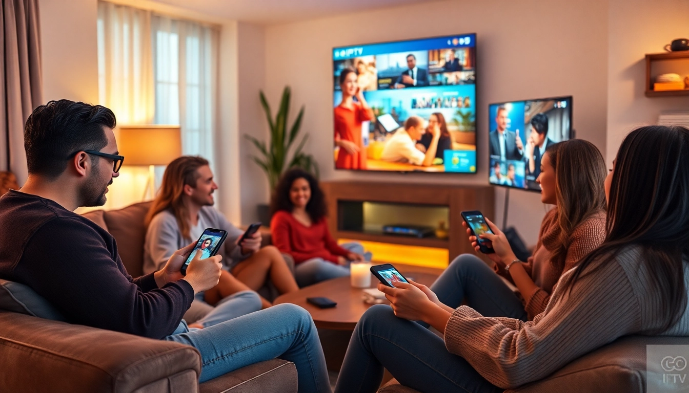 Enjoy seamless entertainment with abonnement iptv as friends gather to watch their favorite shows together.