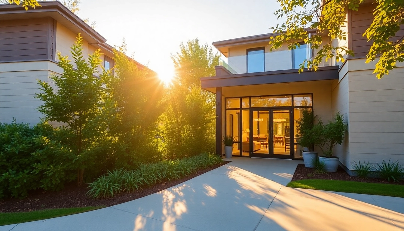 View of Margaret Drive Residence showcasing modern architecture amidst vibrant landscaping for a welcoming appeal.