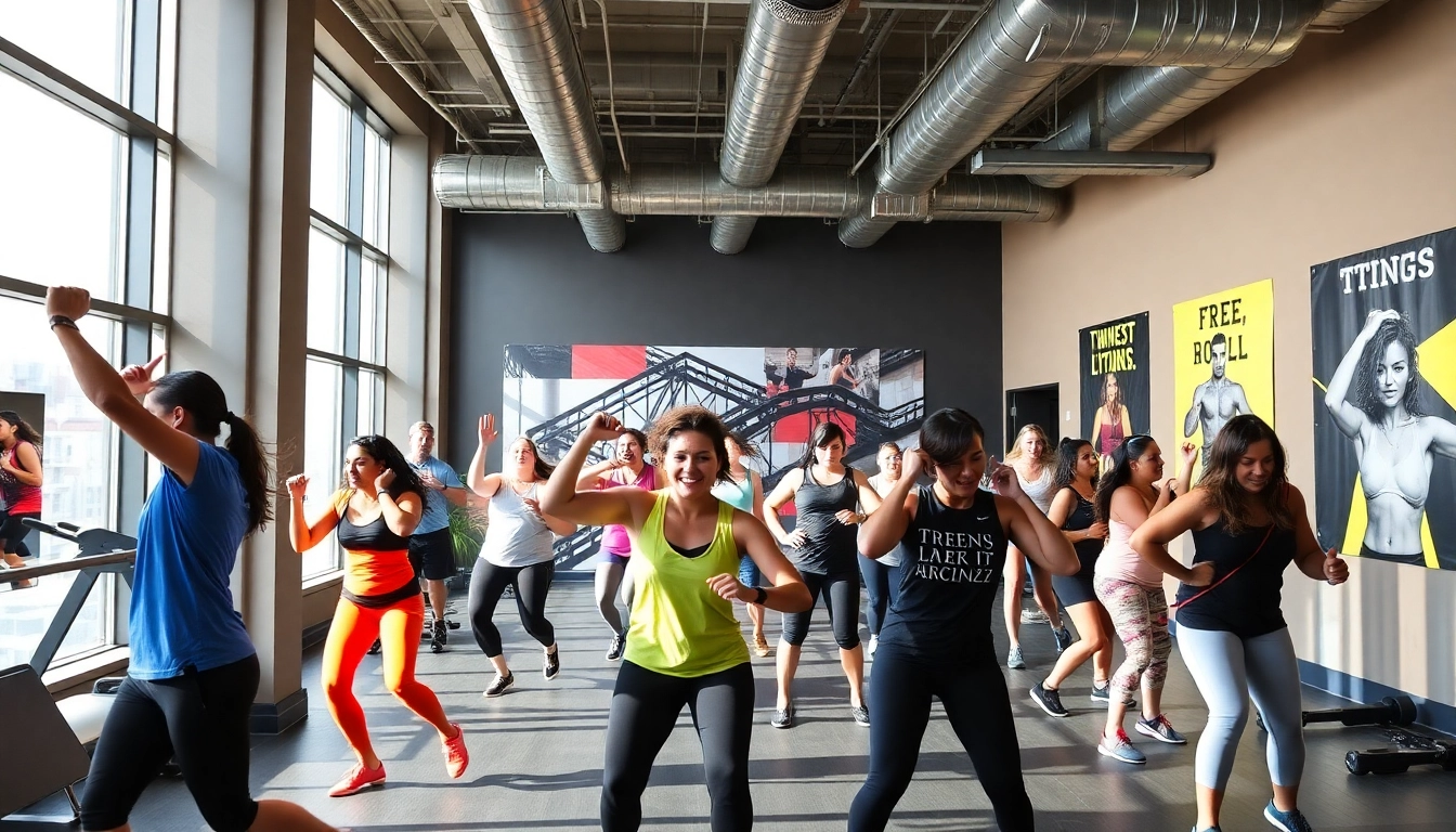 Participants engaged in Downtown Jersey City Training, highlighting group fitness classes and community spirit.