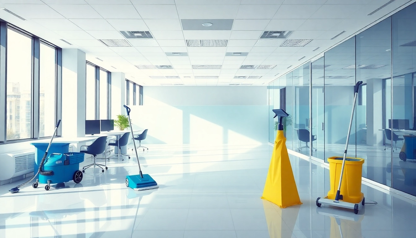 Highlight Jacksonville commercial cleaning services by showcasing a spotless office environment.