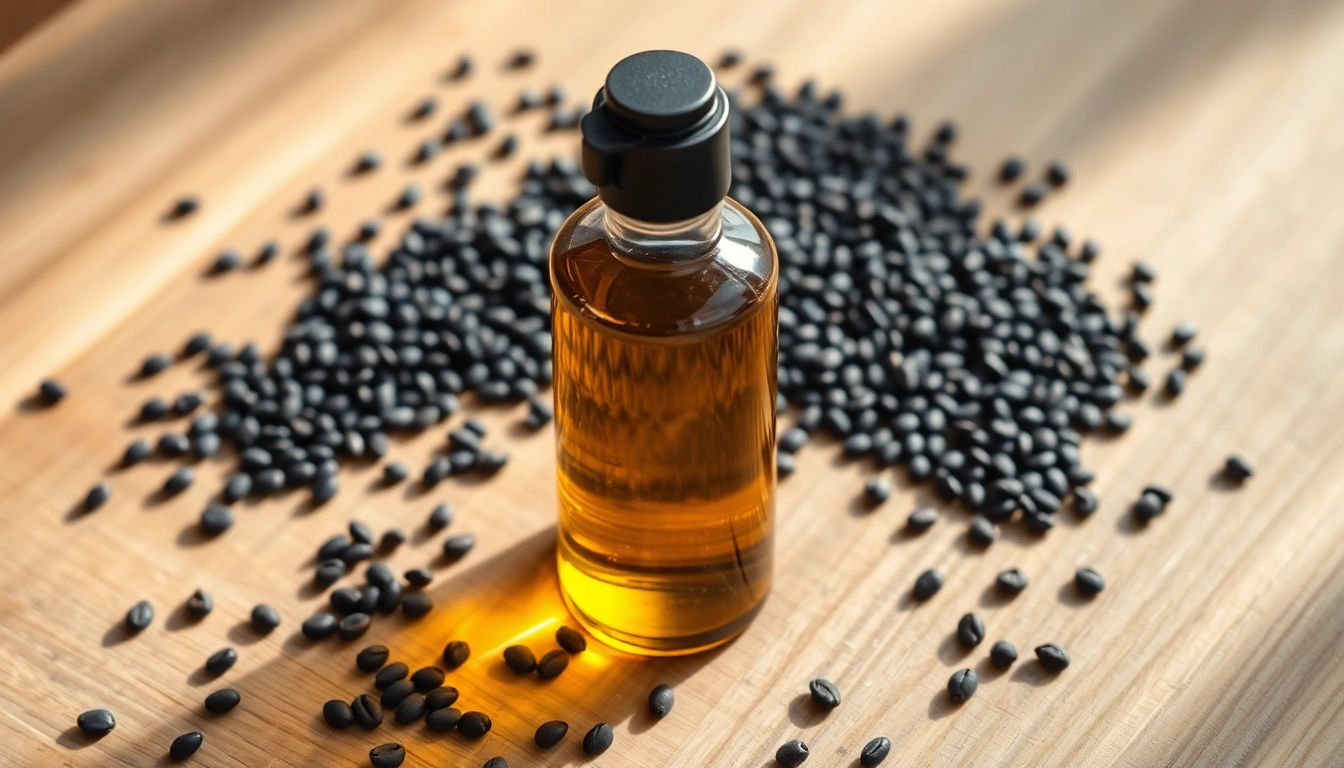 Learn how black seed oil supports health with this premium quality oil captured beside natural seeds.