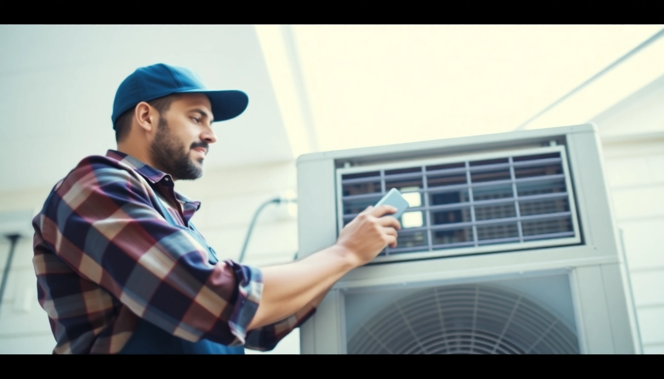 Expert air conditioning repair in Fort Worth, Texas, showcasing a technician fixing a unit.