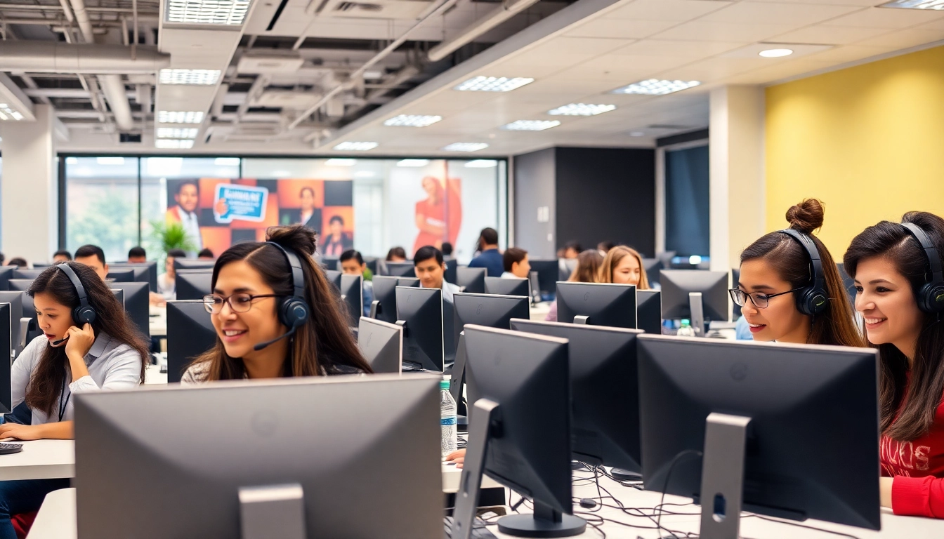 Agents in call centers in Tijuana Mexico provide exceptional customer support in a modern workspace.