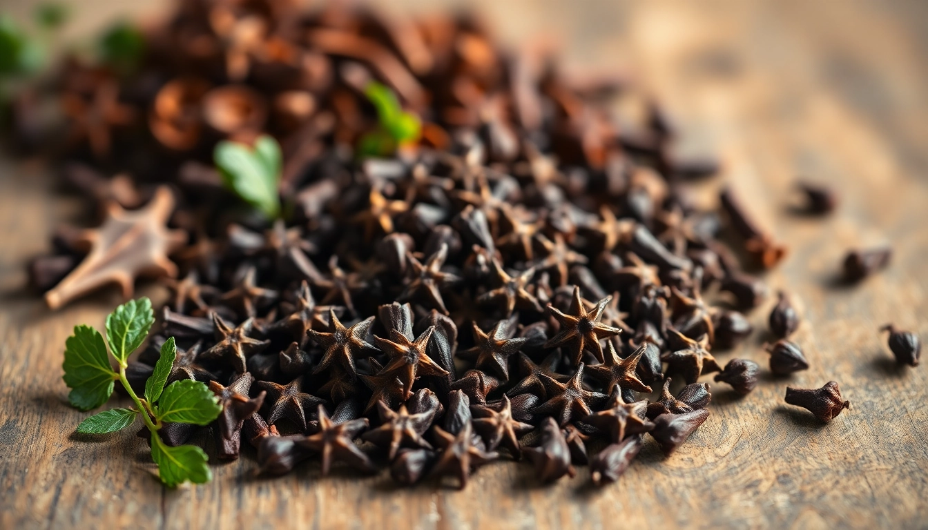 Whole cloves displayed beautifully, showcasing their rich texture and aroma.
