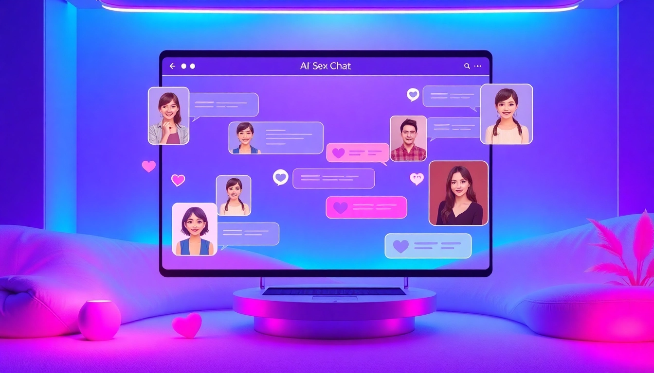 Engaging AI sex chat with dynamic avatars and a modern interface, showcasing sexchat ai.