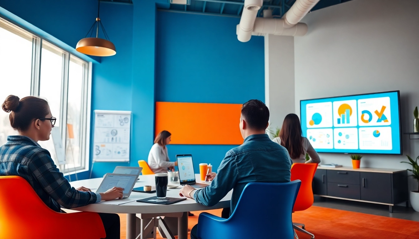 Enhance your brand with AI-powered branding services showcased in a modern workspace.