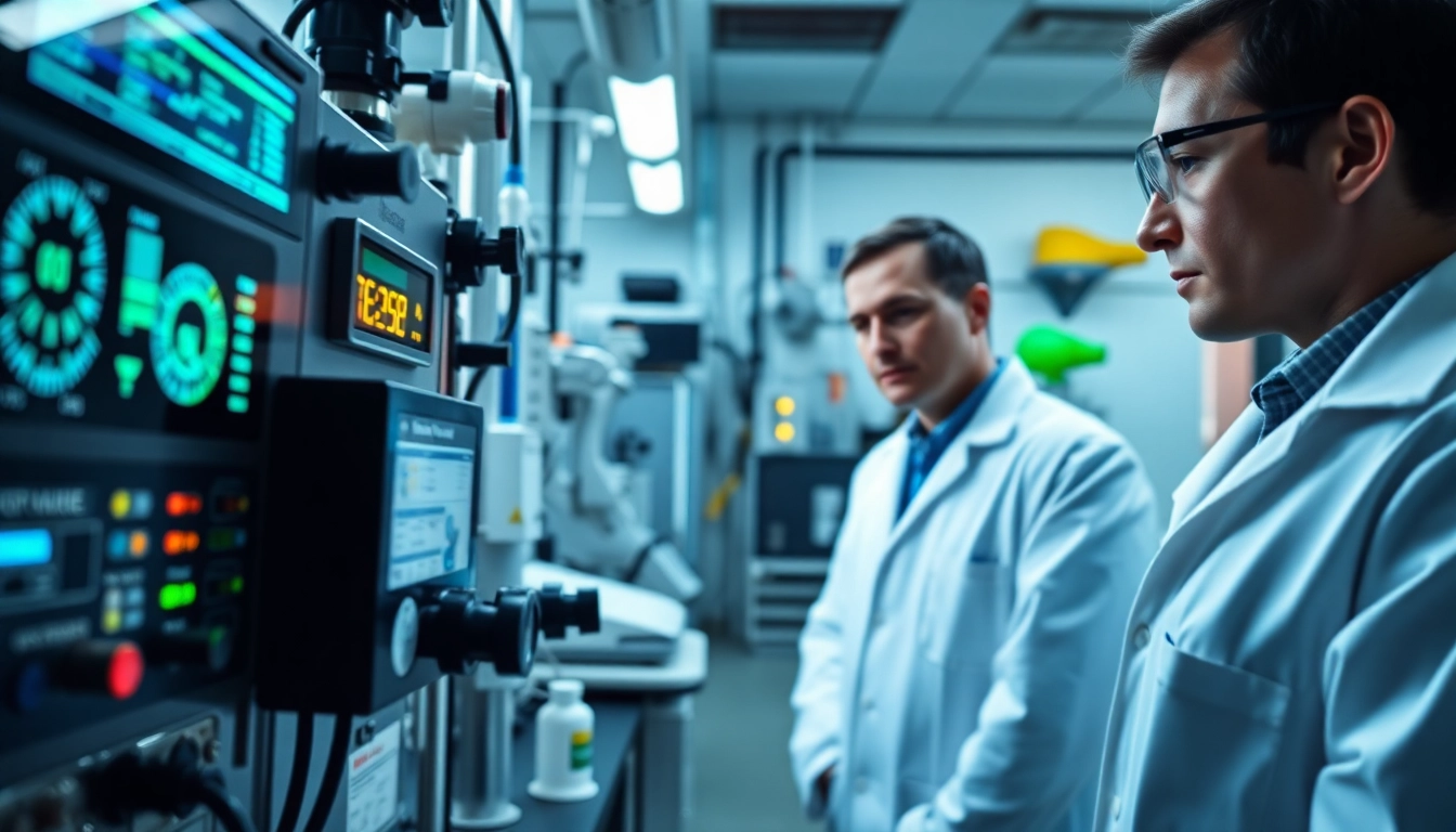 Analyzing Hydrogen Bromide detection readings in a professional laboratory setting with advanced equipment.