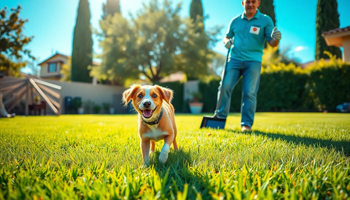 Alamo Ranch poop scooper providing cleaning services in a pet-friendly backyard.
