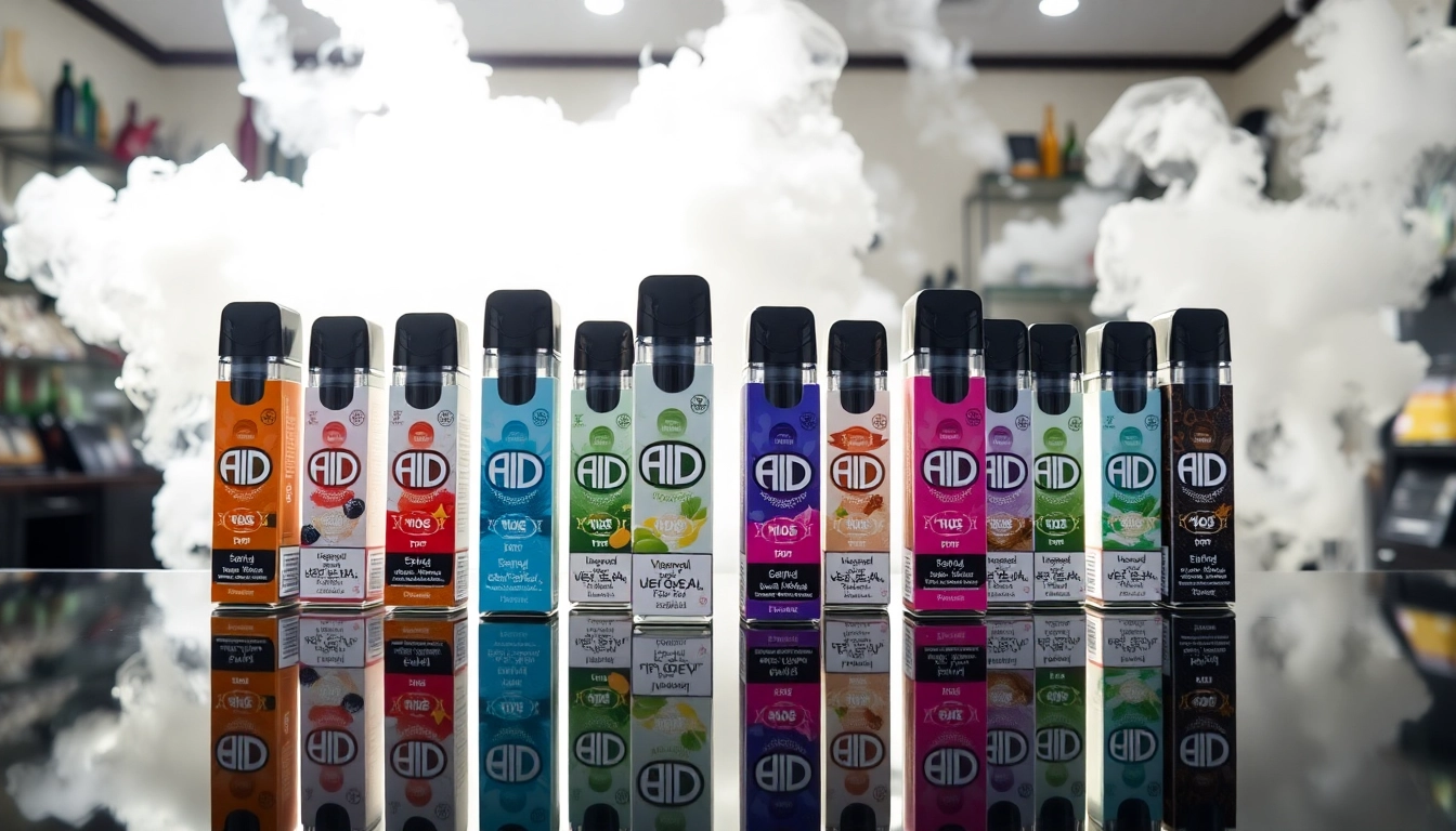 Hqd pods in an attractive setting showcasing their diverse flavors and vibrant packaging.