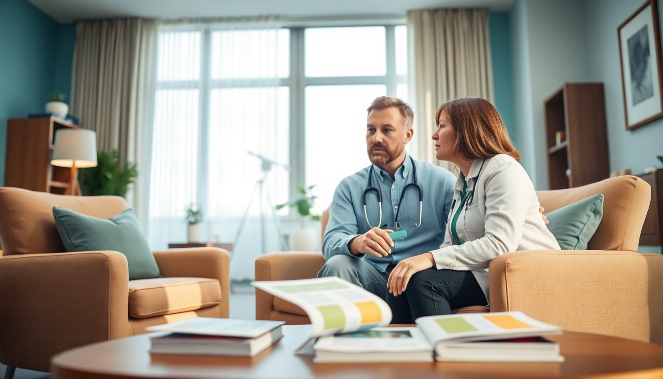Consultation scene at CHMC psychiatry clinic highlighting a professional psychiatrist with a patient.