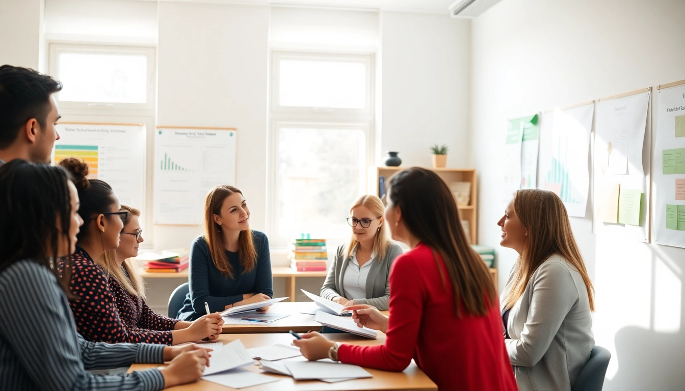 Collaborative discussion about level 5 diploma in leadership and management for residential childcare answers in an energetic classroom.