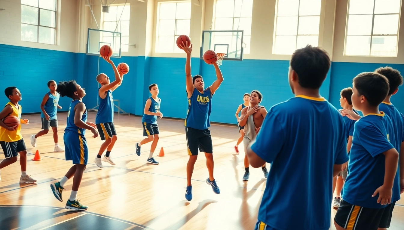 Youth athletes training at Takeover Basketball Academy, showcasing energetic basketball drills and coaching.