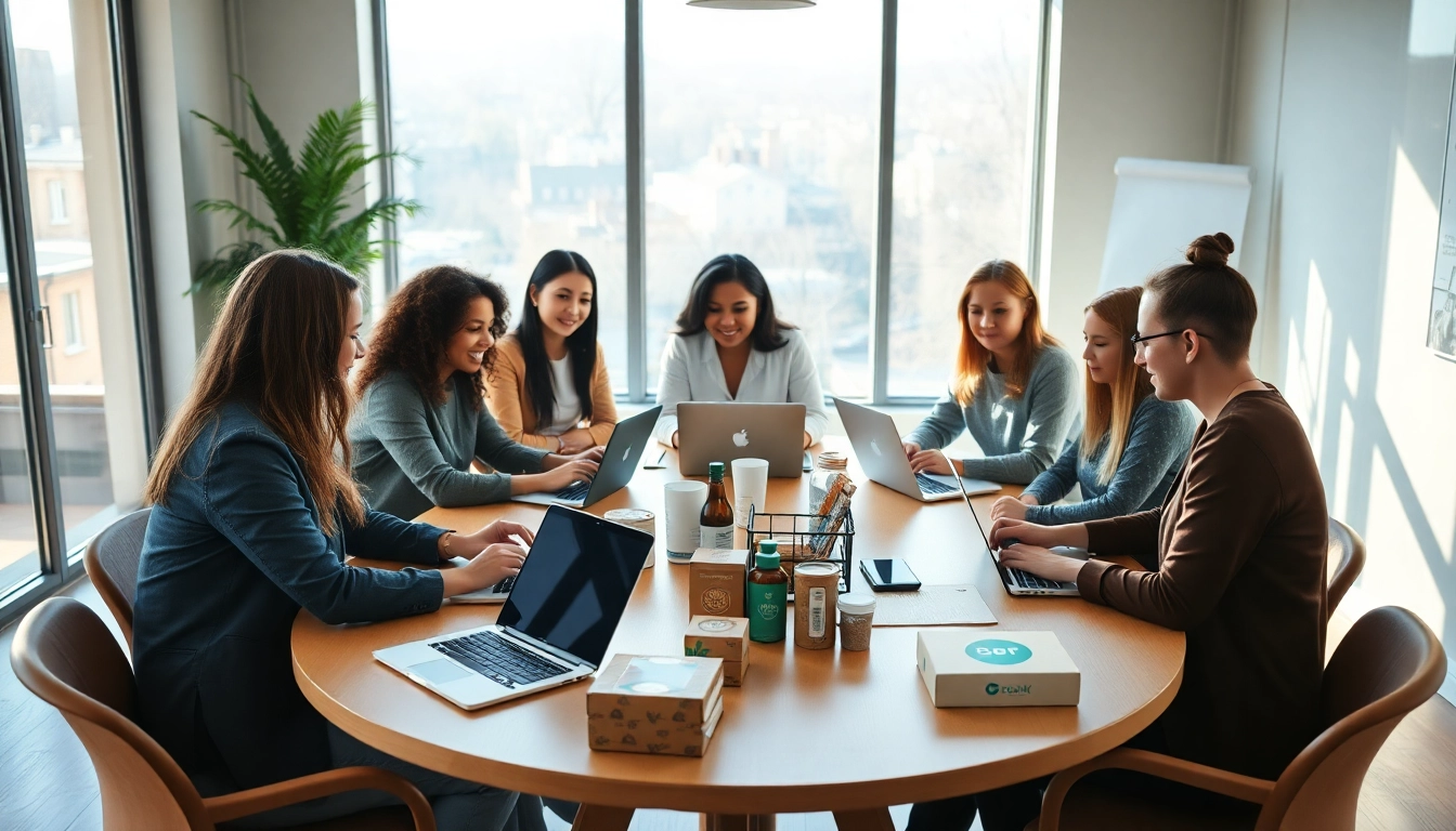 Explore Small Business Subscription benefits among collaborative entrepreneurs in a modern office.