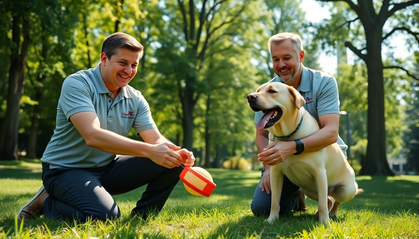 Training a dog in Irvine using positive reinforcement techniques with a professional trainer.