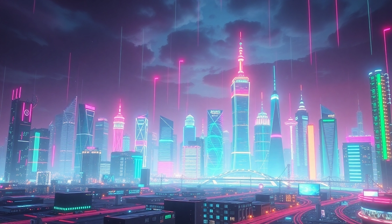 Visual representation of wps highlighting digital connectivity in a vibrant cityscape.
