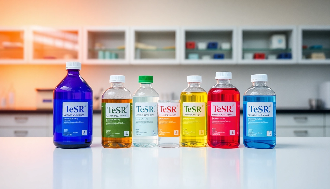 Showcase all check products in a modern lab, featuring TeSR™ media for pluripotent stem cell culture.