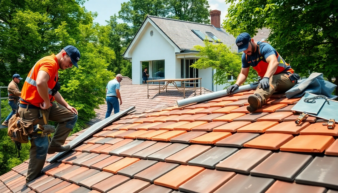 Workers engaging in dakrenovatie Arnhem, showcasing meticulous roof renovation.
