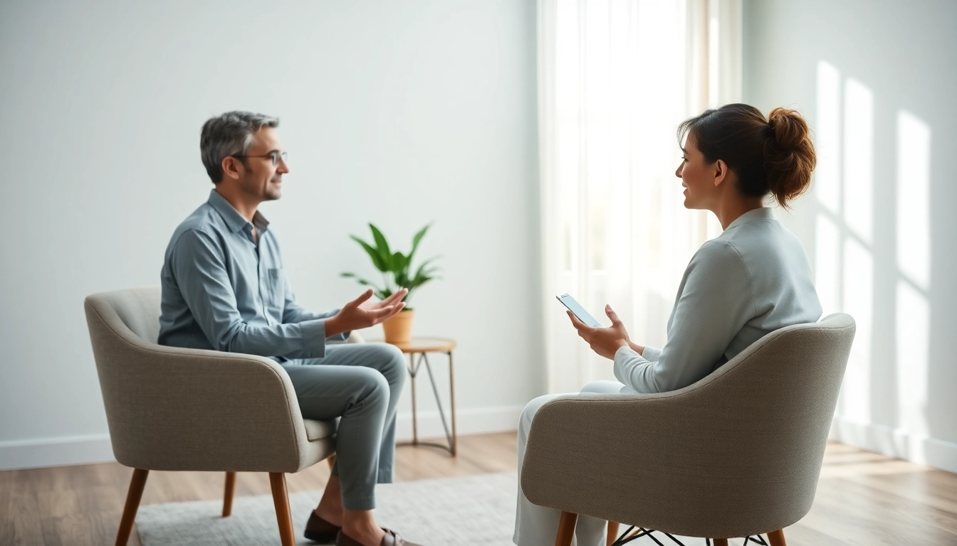Anxiety treatment dubai session with a therapist, promoting a serene and supportive environment.