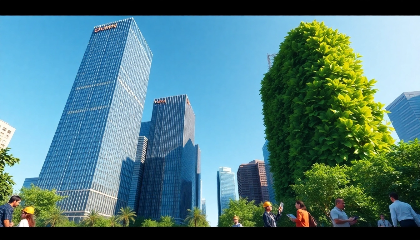 Showcase innovative dawn digital architectural visuals in an urban setting with bright lighting.