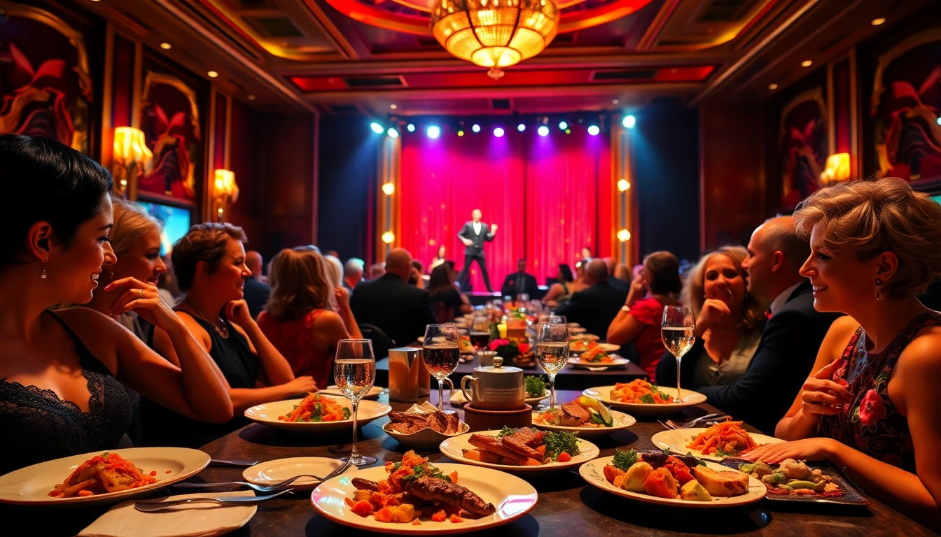 Experience a captivating las vegas dinner theater with elegant dining and live performances.