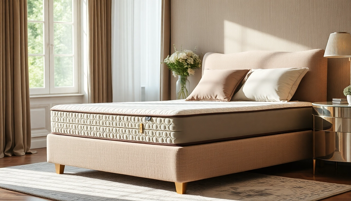 Materassi singoli di alta qualità su un letto elegante, ideale per il massimo comfort.