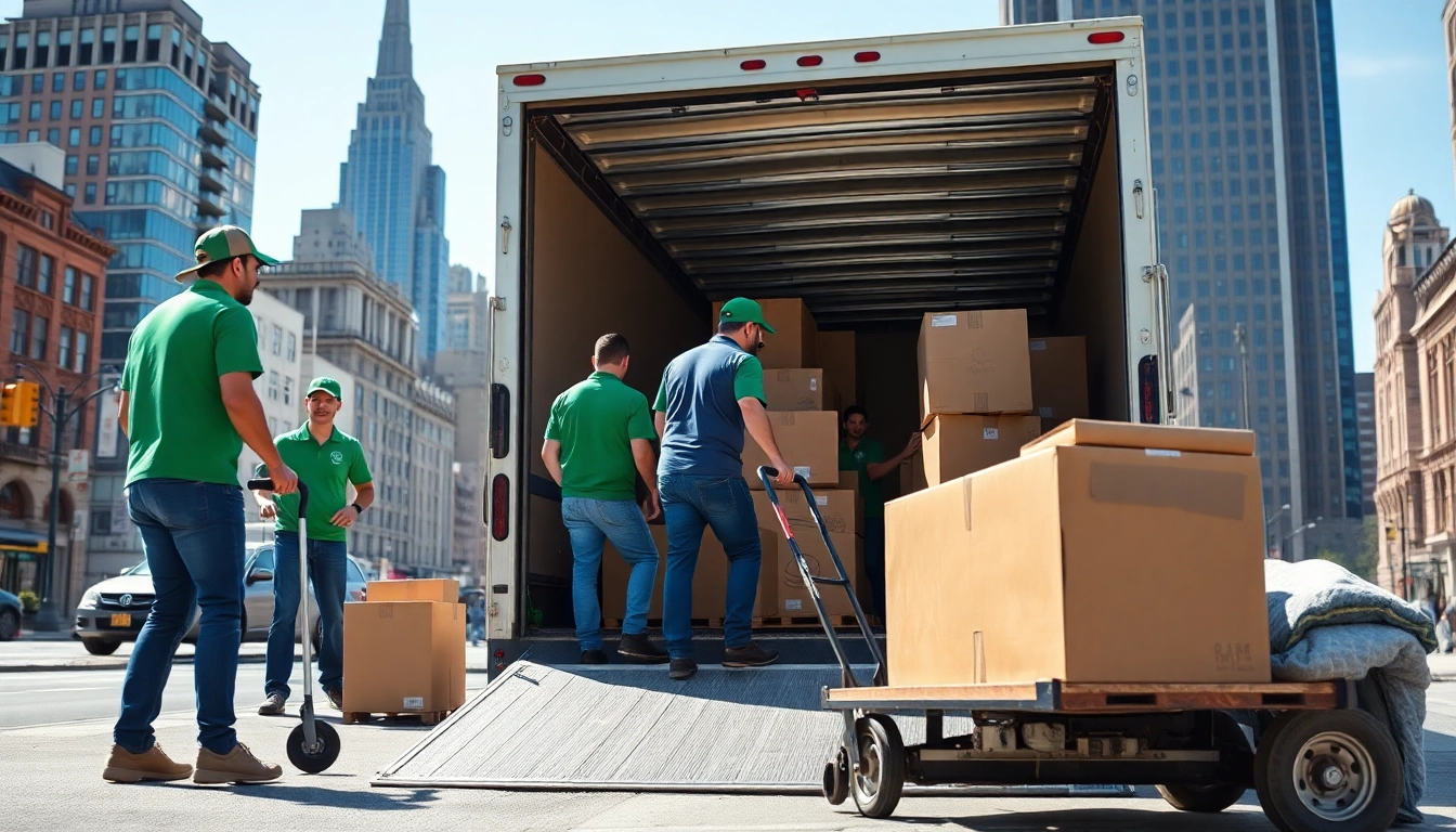 Bronx movers expertly loading a truck, symbolizing efficiency and teamwork in the Bronx.