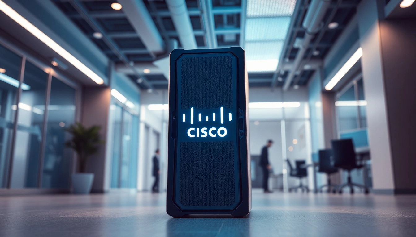 Servidor Cisco en Colombia, destacando su rendimiento y calidad en un entorno profesional moderno.